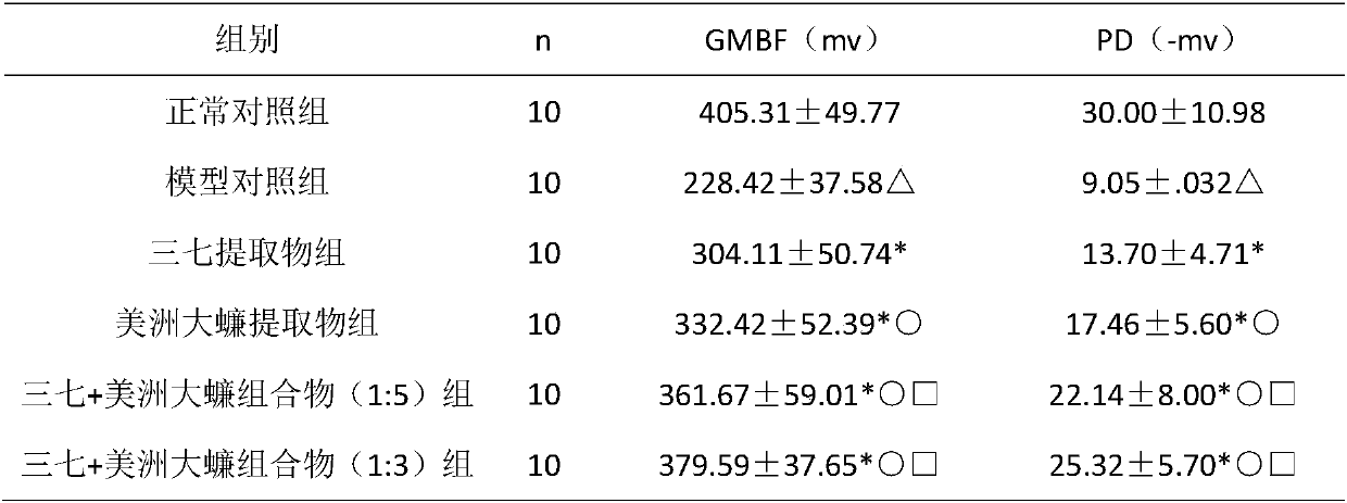 Composition of cockroaches and pseudo-ginseng, and application thereof