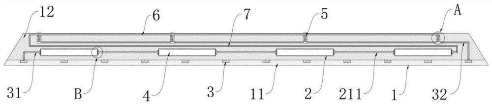 A multi-point monitoring anti-shedding and early warning color-changing ceramic tile