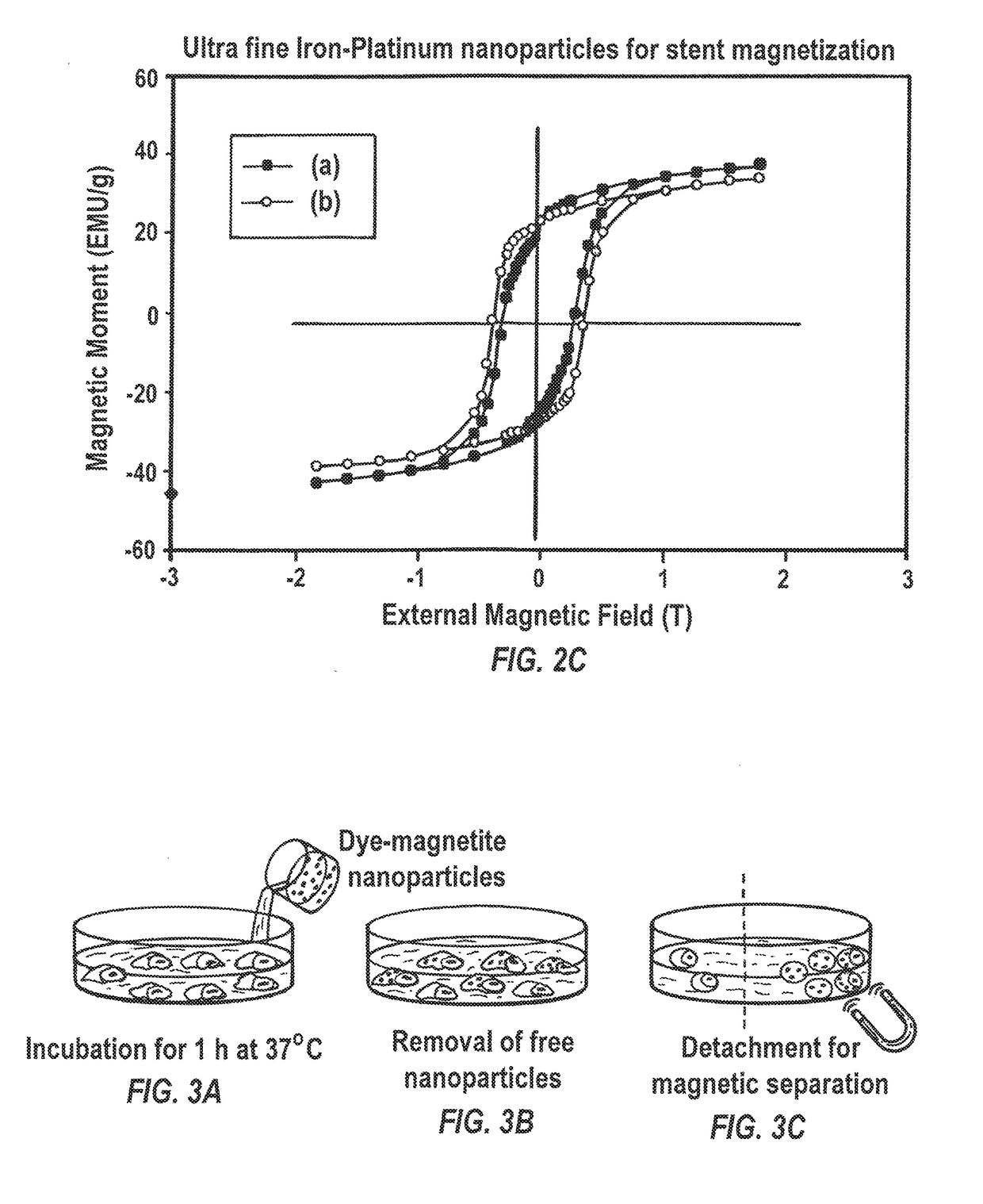 Ferromagnetic particles bound to polymeric implants