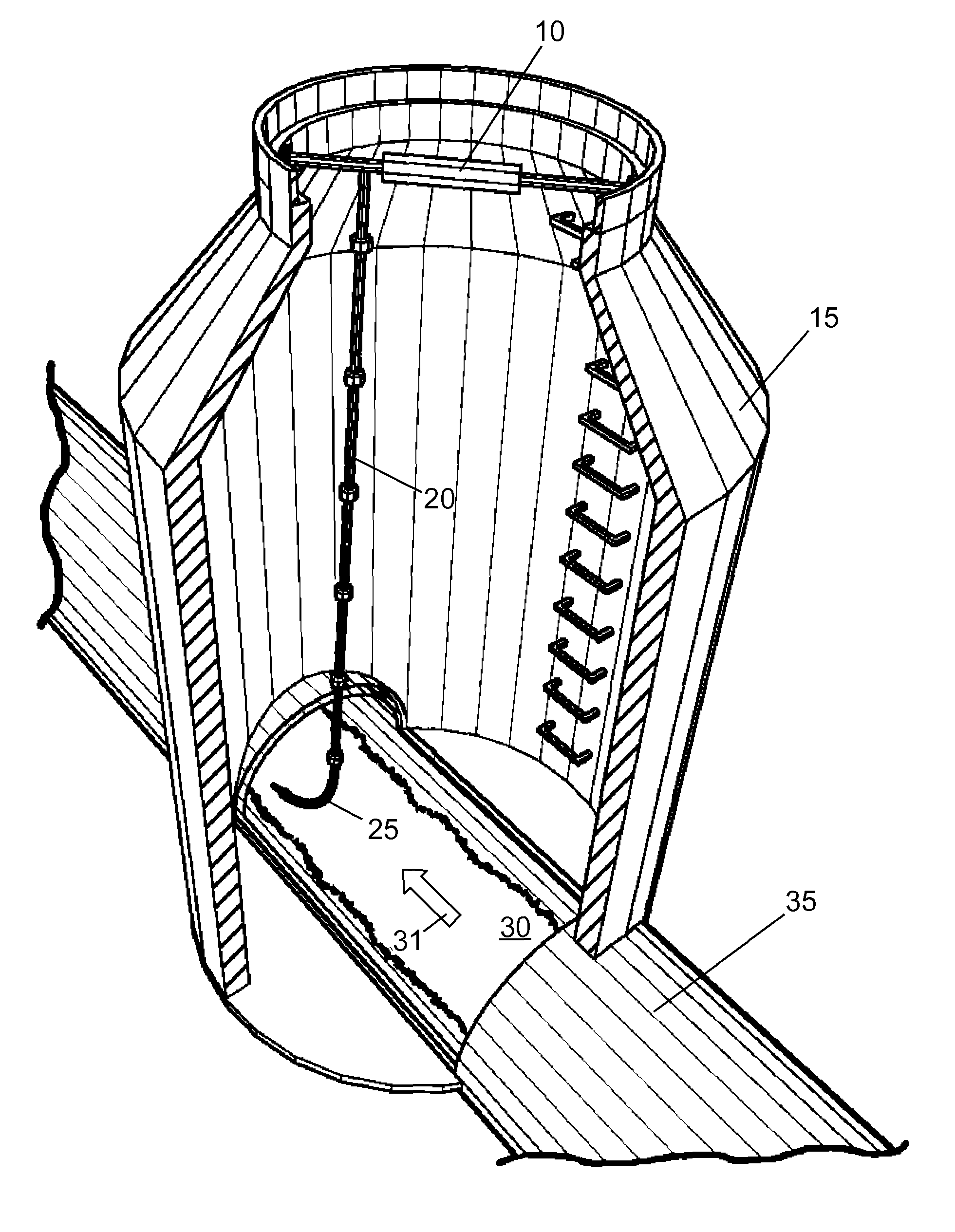 Method and device for the assessment of fluid collection networks