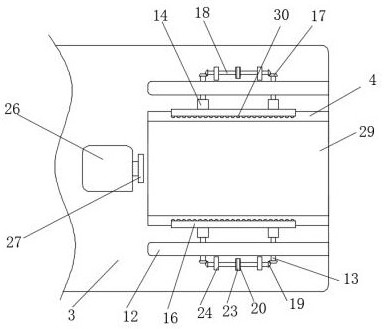 Automatic board feeding device for wooden artificial board production