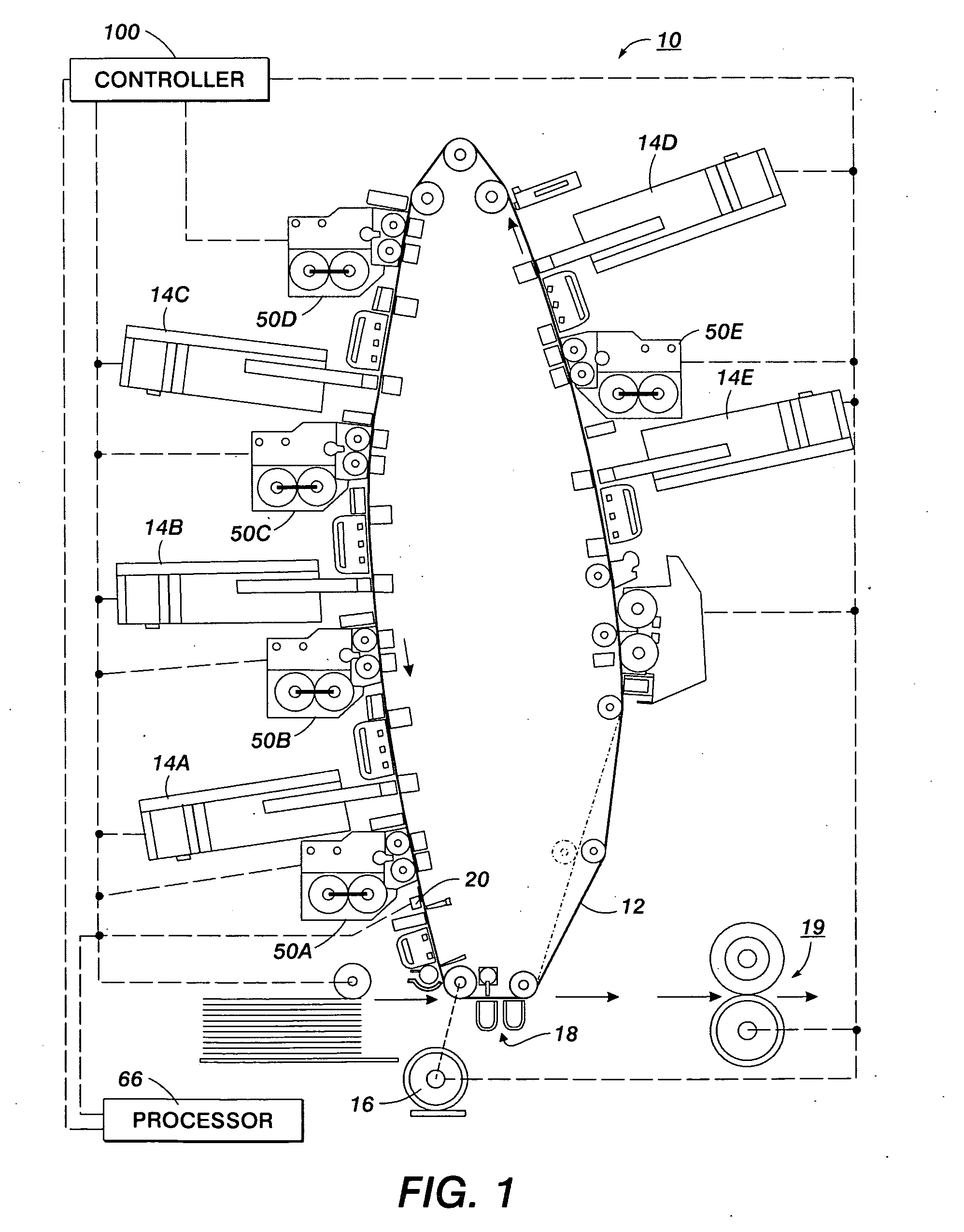 Use of xerographic images and a full-width array sensor for multiple control system sensing