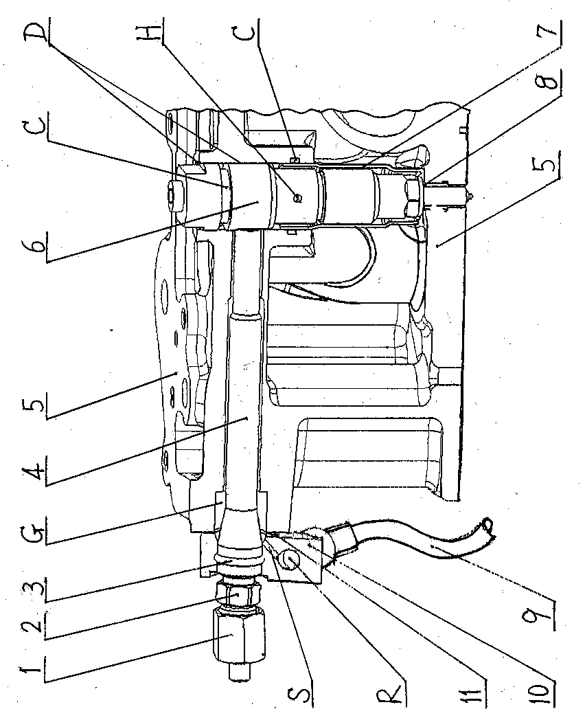 Oil injector oil-return device matched with diesel engine