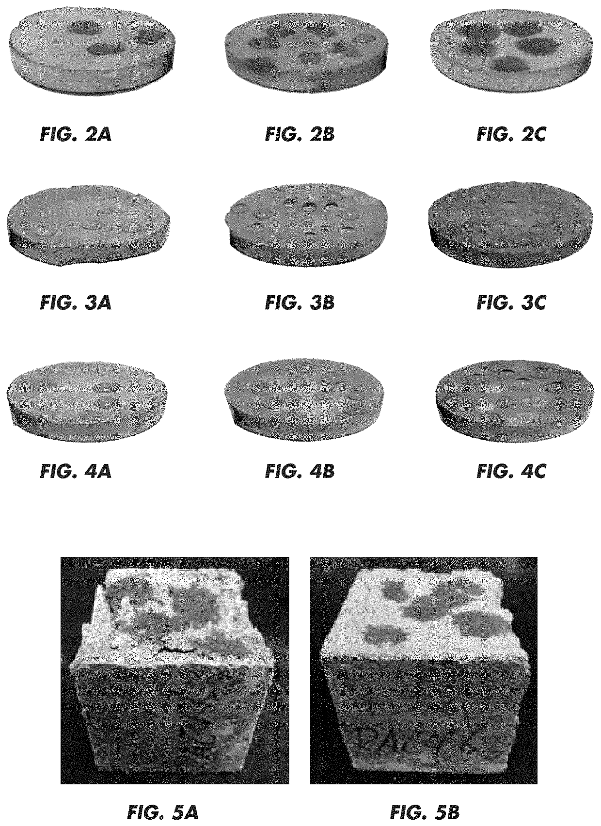 Producing cementitious materials with improved hydrophobicity and strength using reclaimed waste substances