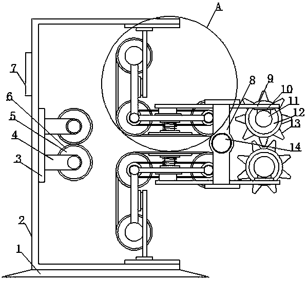 Surface flatness rapid detection device for resin plate processing