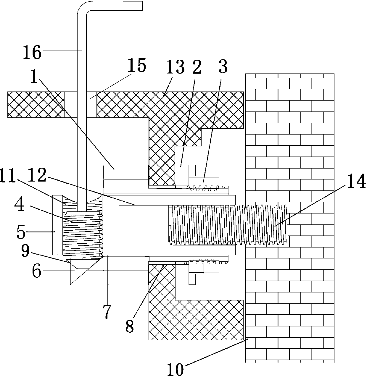 Installation structure of hidden wall accessories of pedestal pan