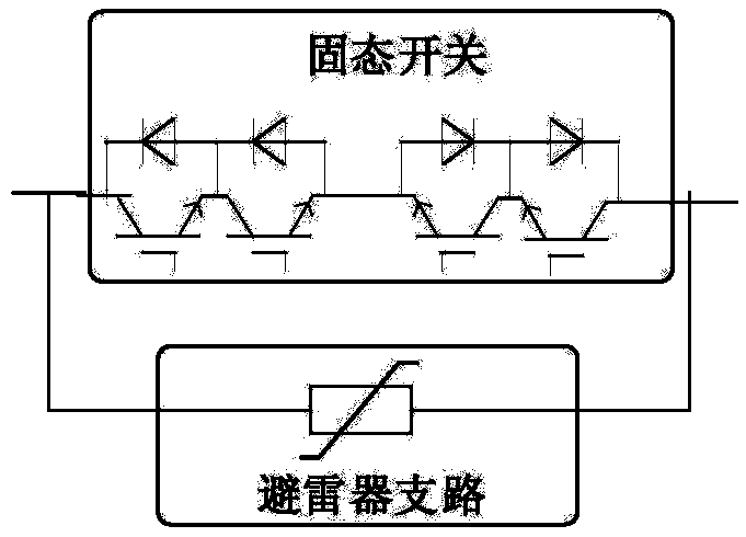 Hybrid DC circuit breaker for reducing reclosing impact and control method