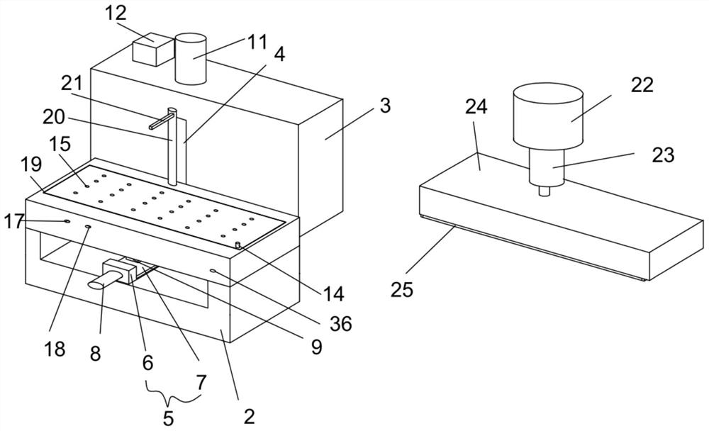 Ship accessory machining platform with air tightness detection mechanism