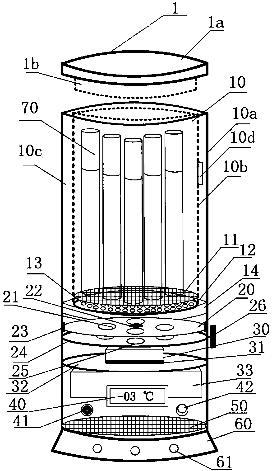 Device for storing bulk cigarettes through automatic-control low-temperature freshness preservation and moisture preservation