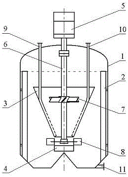 A precipitation reactor for producing ultrafine cerium carbonate