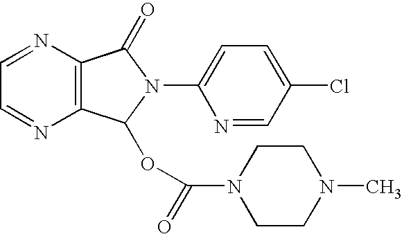 Compositions comprising zopiclone derivatives and methods of making and using the same