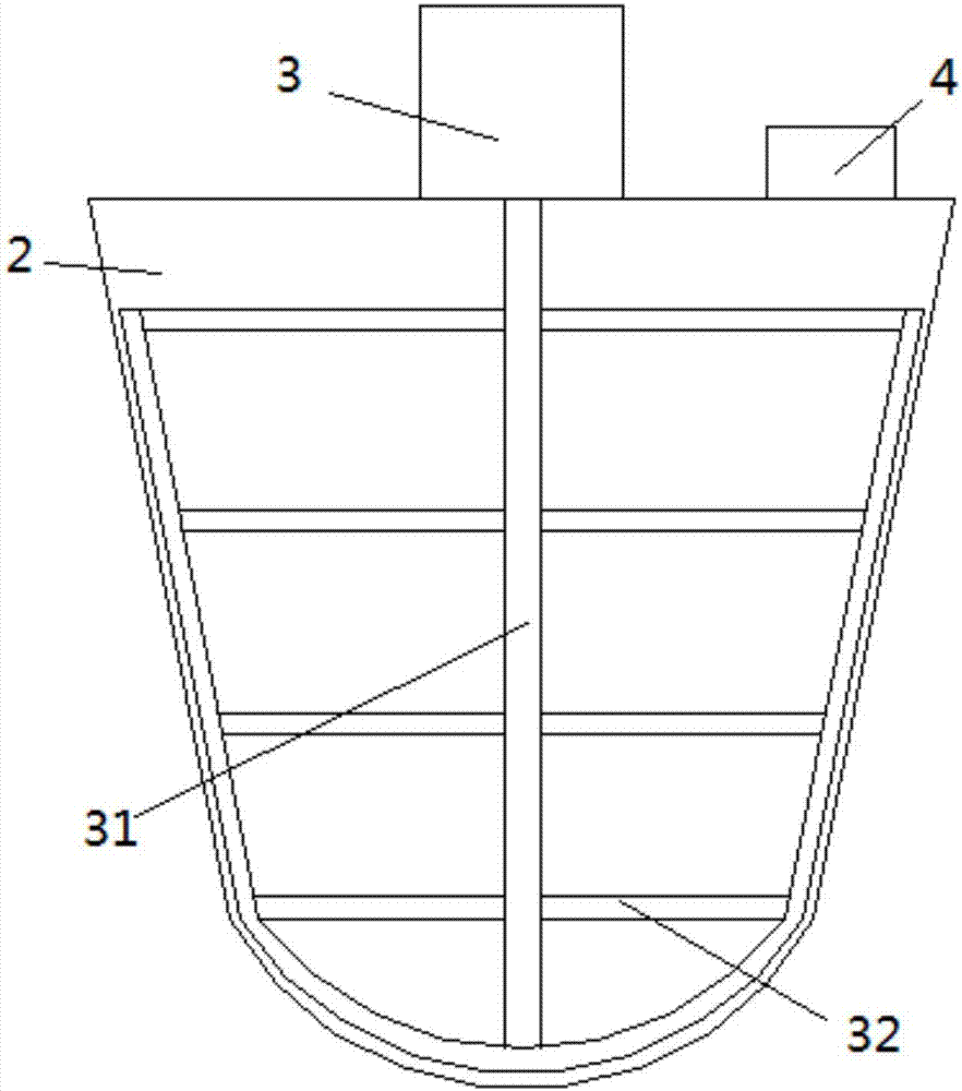 Chemical reaction crystallization kettle with long service life