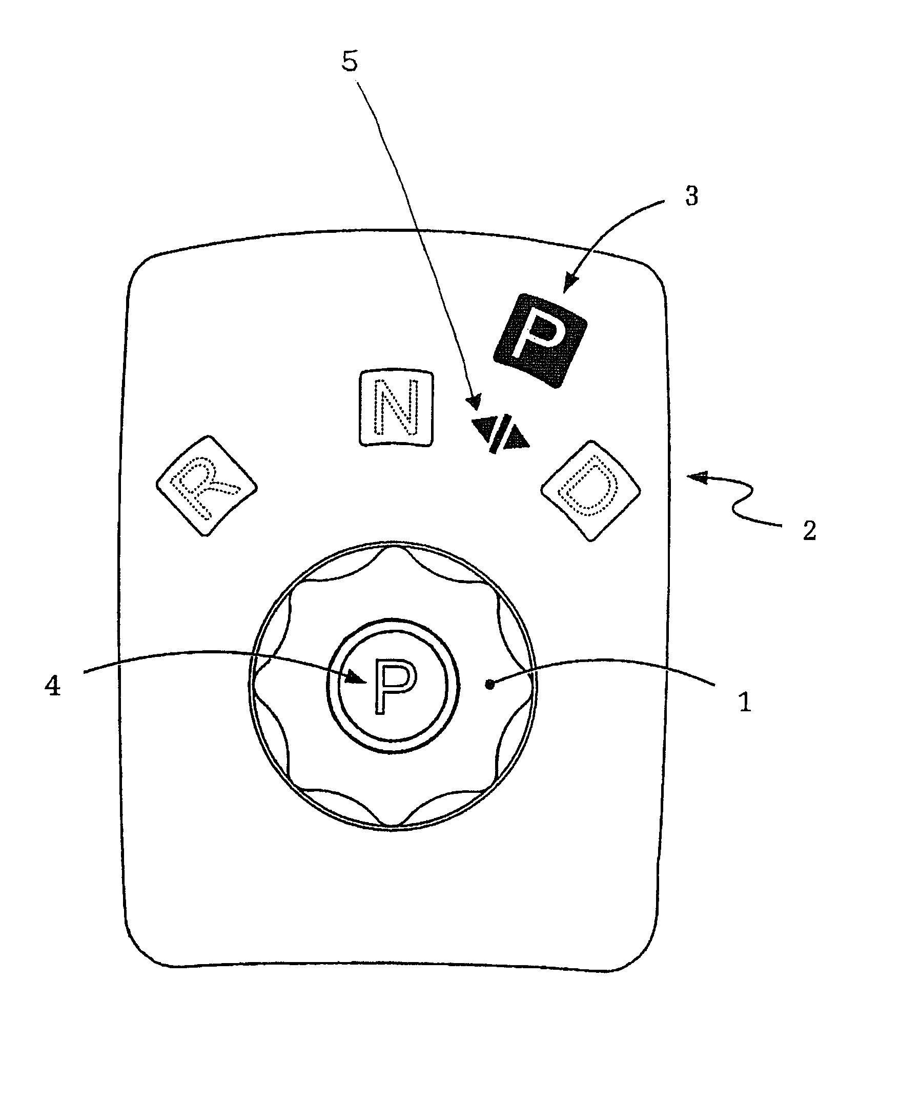 Actuating device for selecting fixed gear ratios of a gear changing transmission