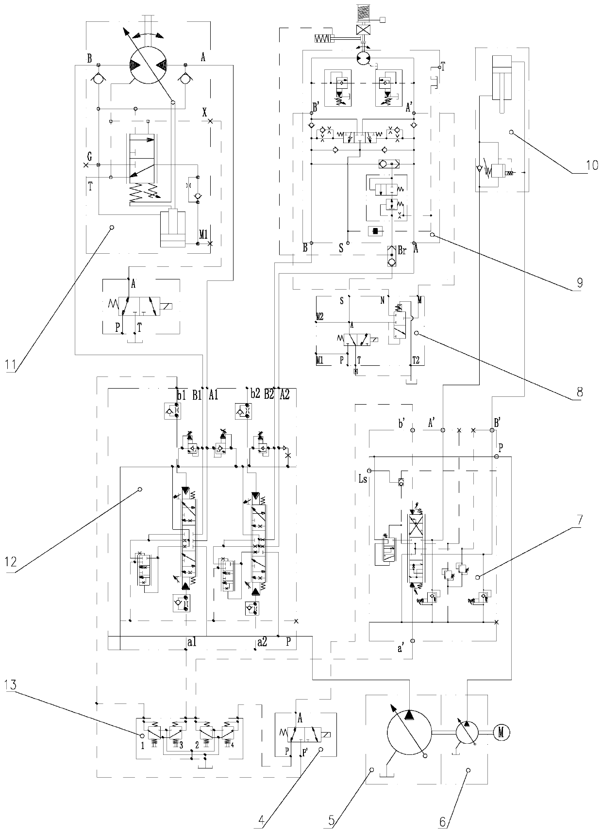 Rotating drill rig automatic drilling self-locking device, drilling control system and control method