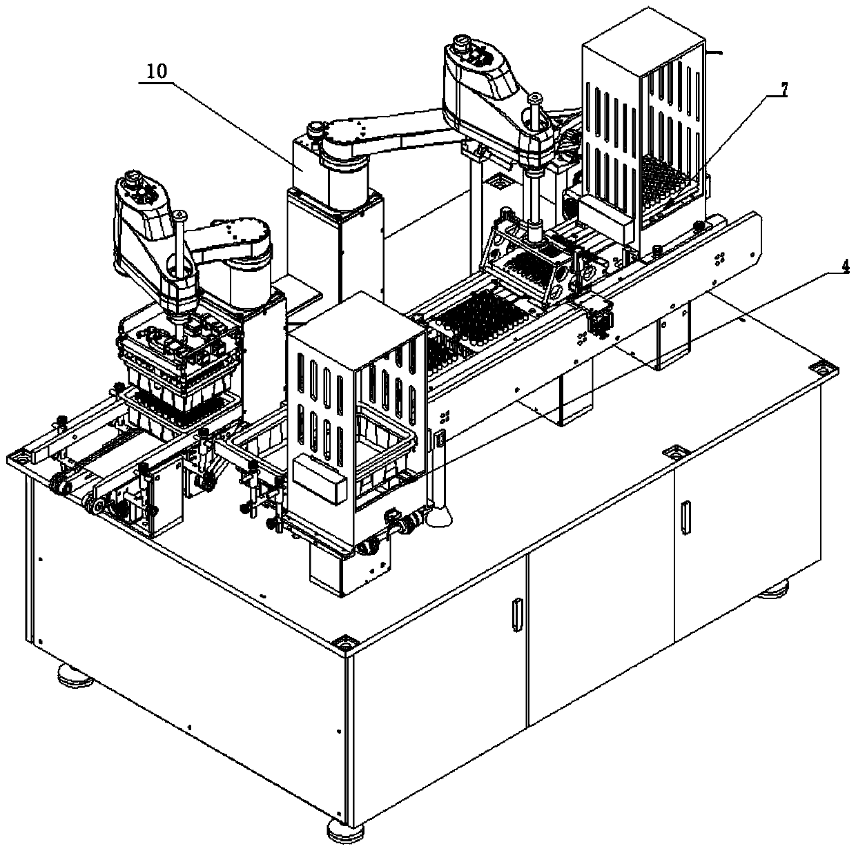 Pre-filling needle nest separator