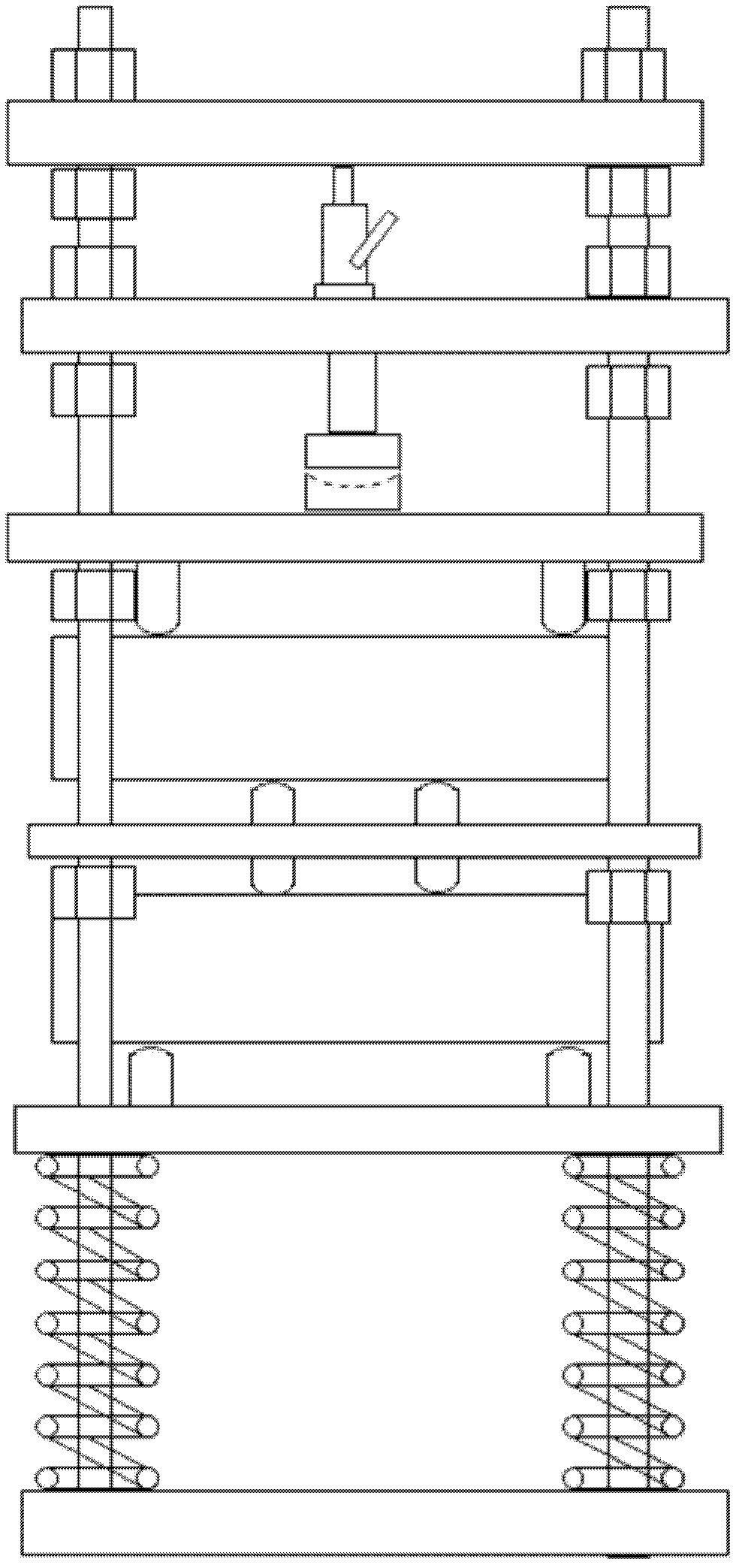 Concrete chloride ion migration coefficient load testing device under bending stress, and testing method thereof