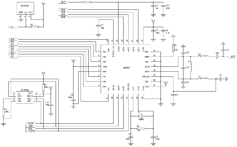 Multipoint temperature monitoring device and method of high-voltage switch cabinet