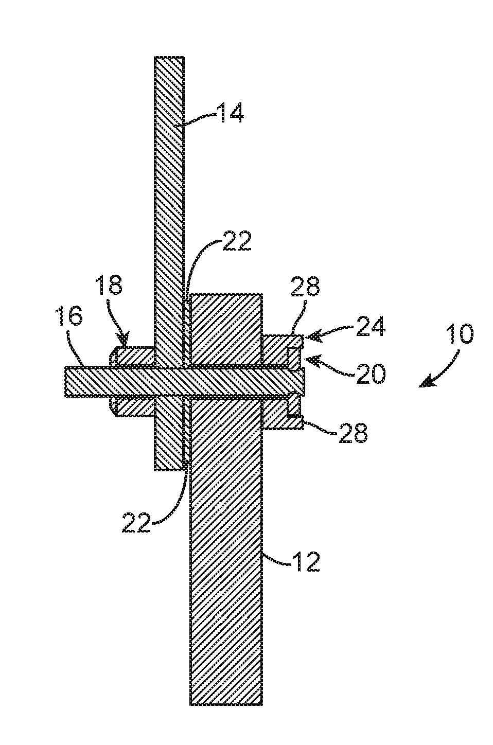 Connector for securing a snow plow blade to a supporting structure such as a moldboard