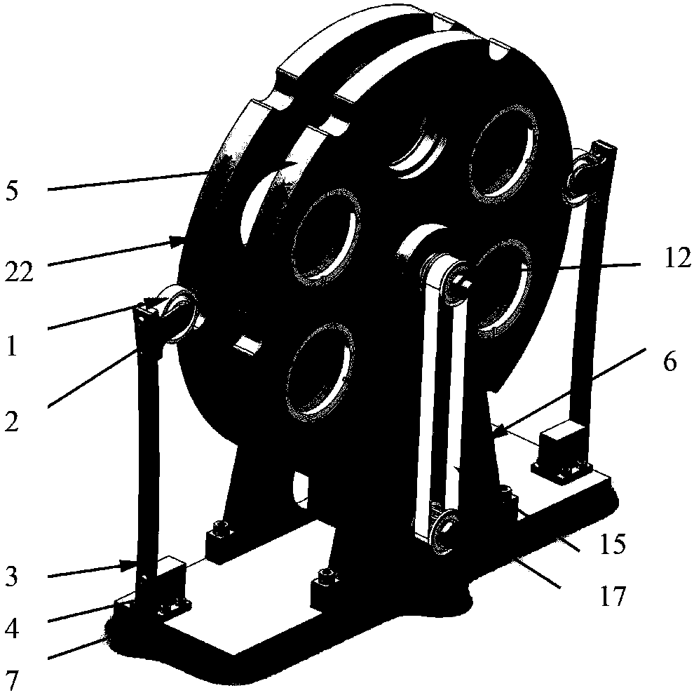 Double-filter-wheel differential motion switching device with flexible accurate positioning system