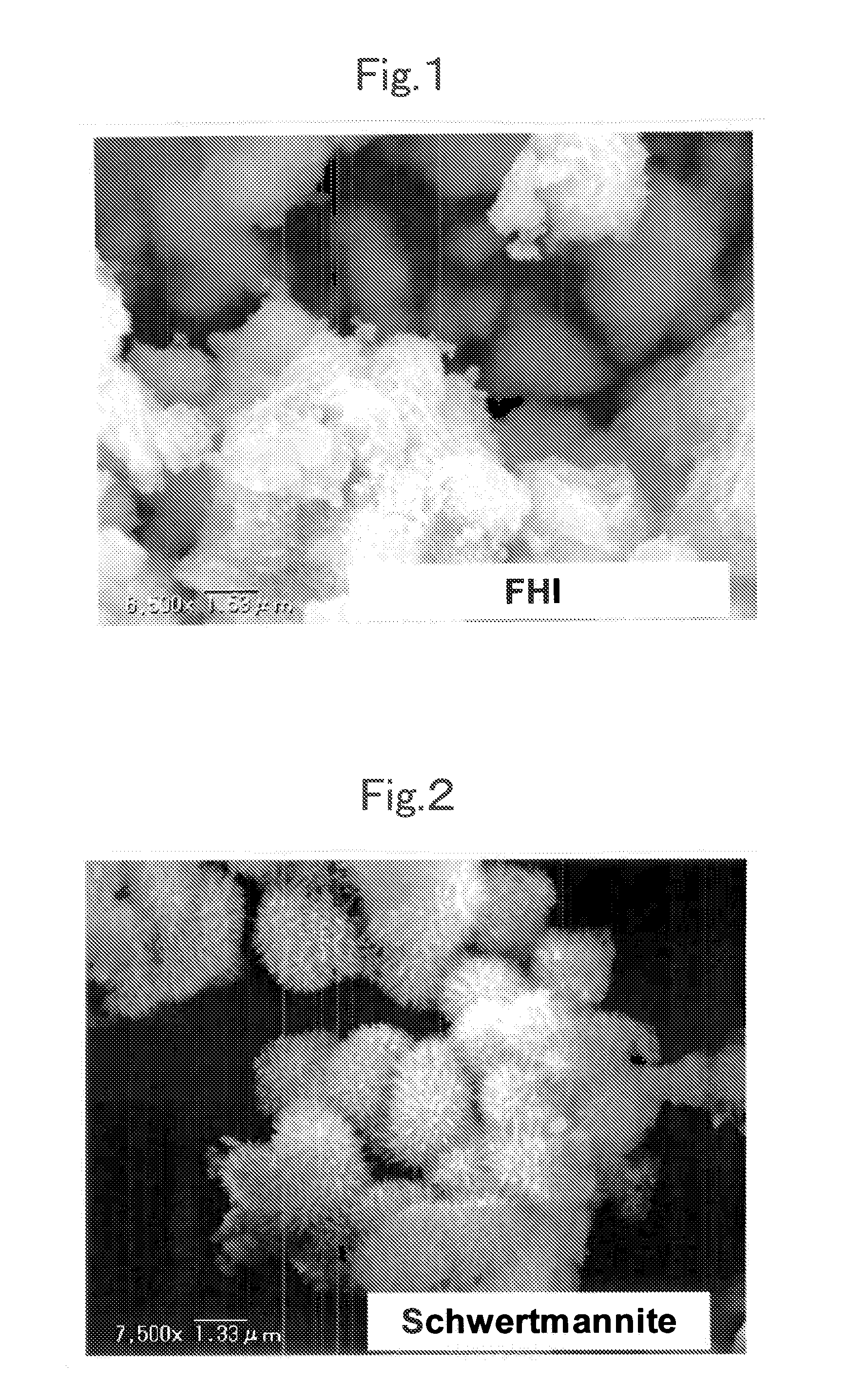 Magnetic chemical absorbent, production process for the same and recycling method for the same, as well as waste-liquid treating method