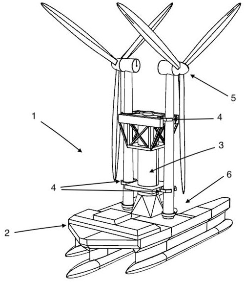 Offshore wind turbine integral transportation and installation ship and offshore wind turbine integral transportation and installation method