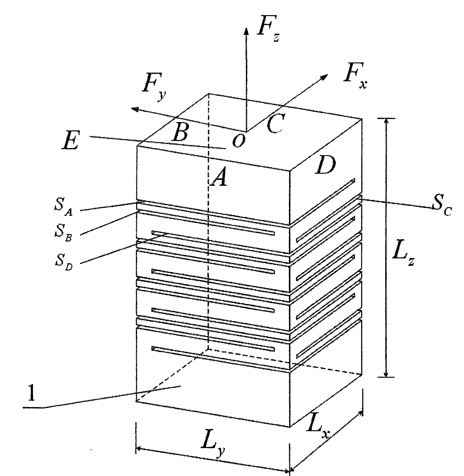 Three-dimensional force sensor