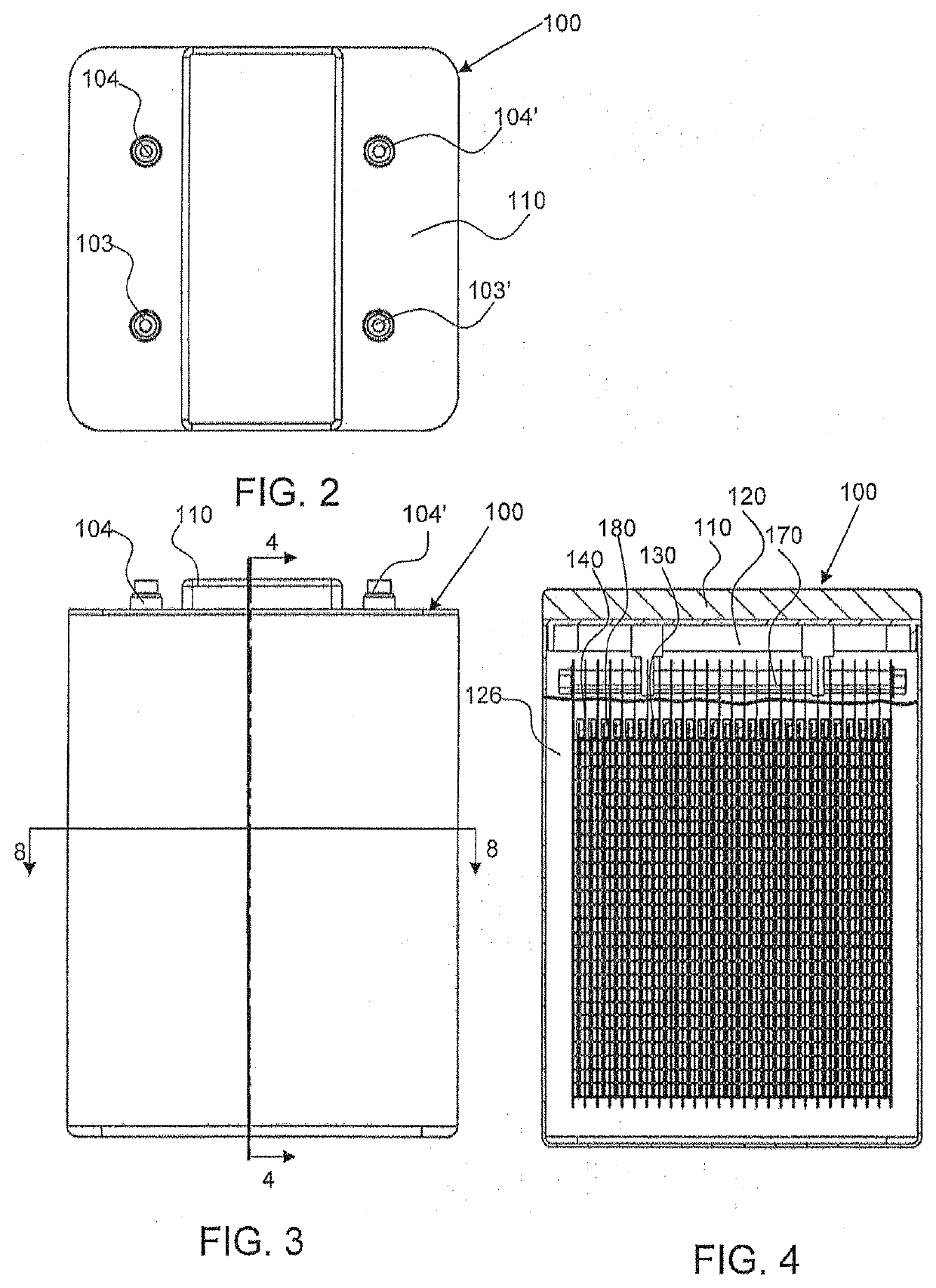 Electrochemical cell having orthogonal arrangement of electrodes