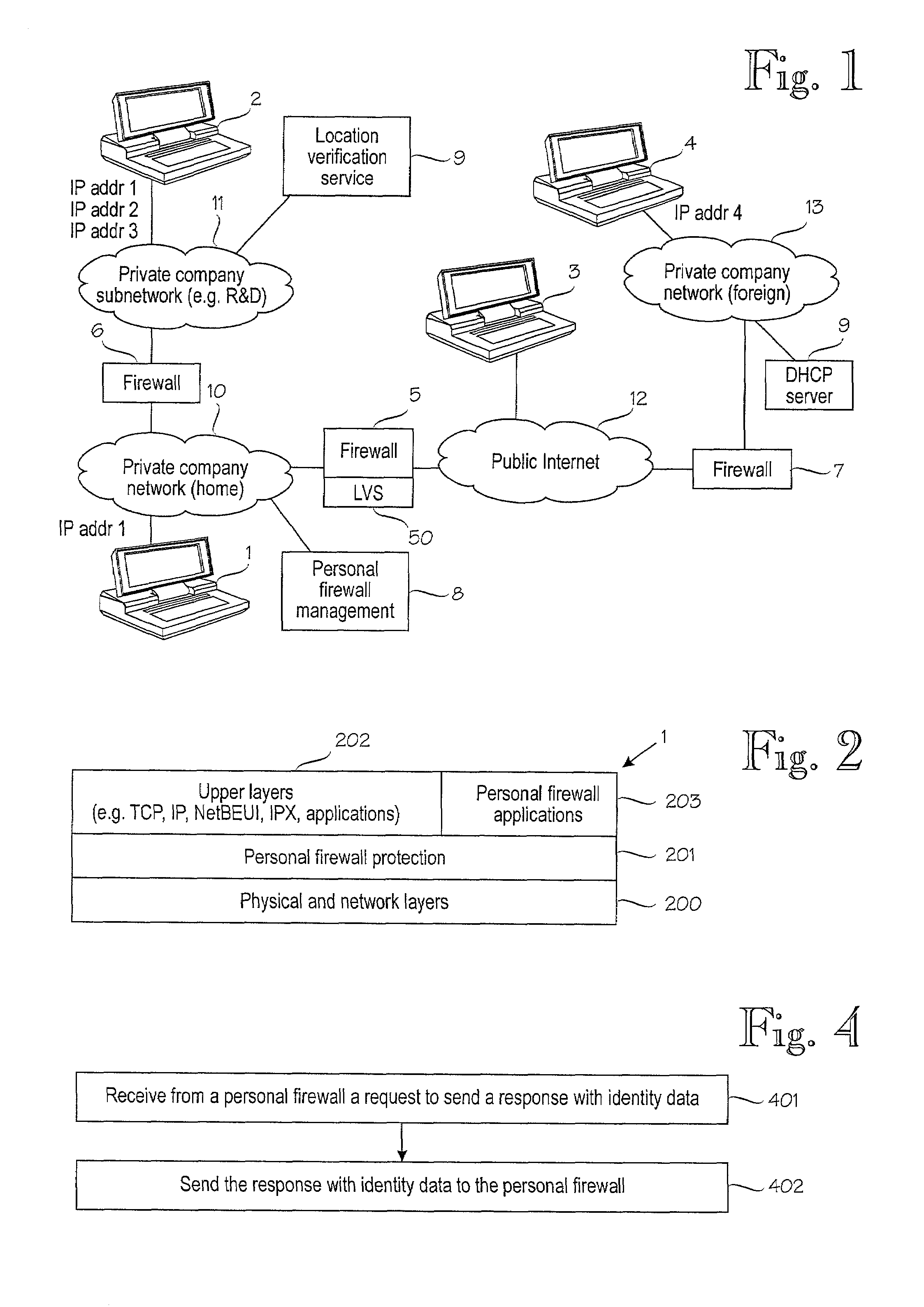 Personal firewall with location detection