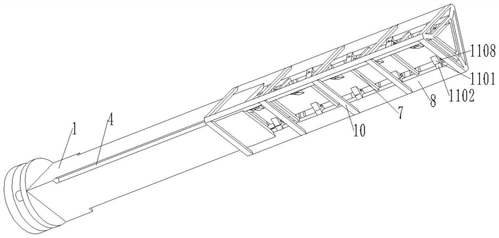 Telescopic construction tower crane arm