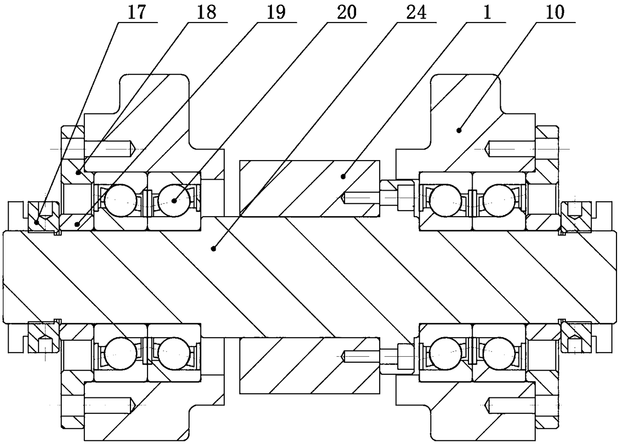 Cradle rotary table dragged by ball screw