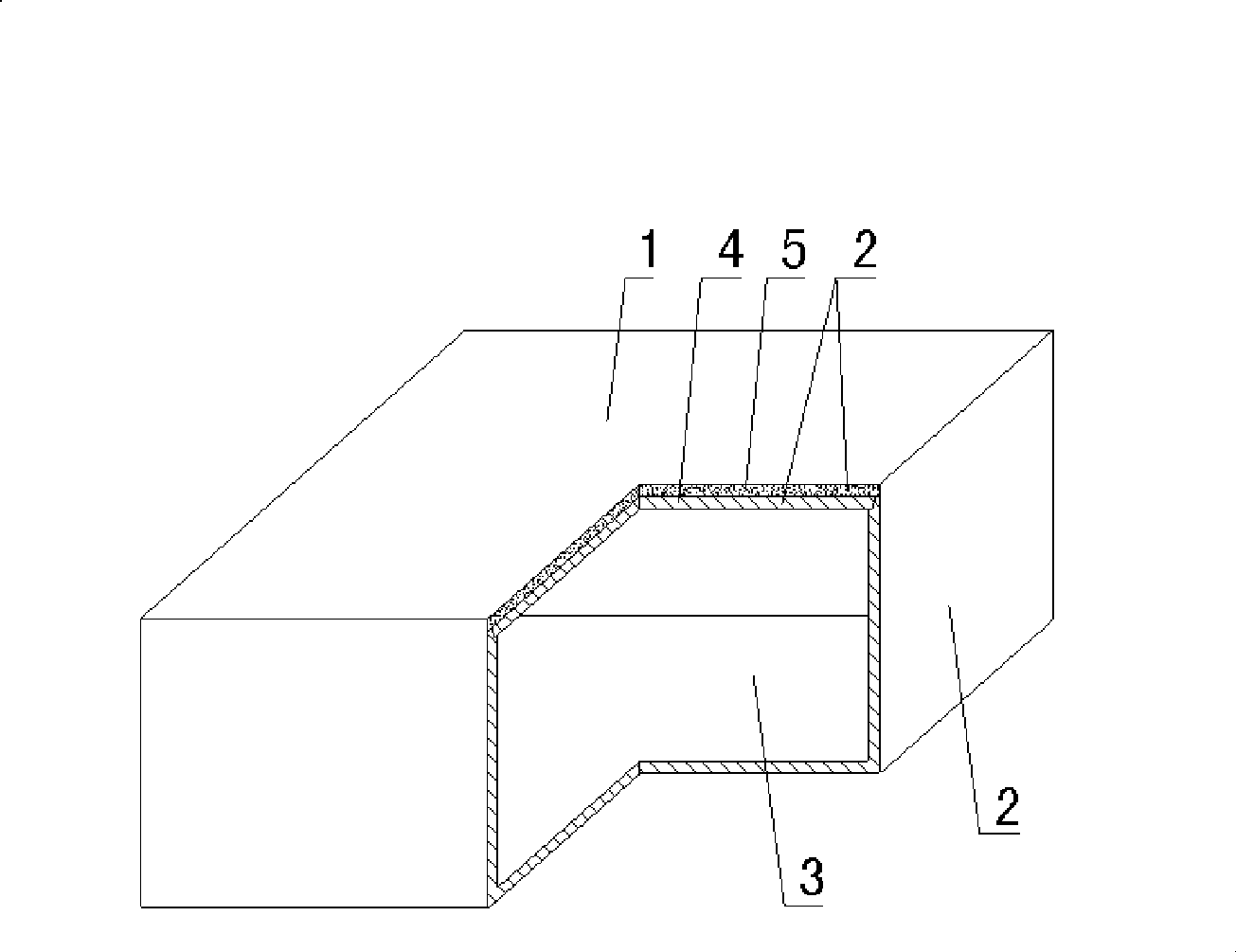 Hollow mold for filling cast-in-situ concrete