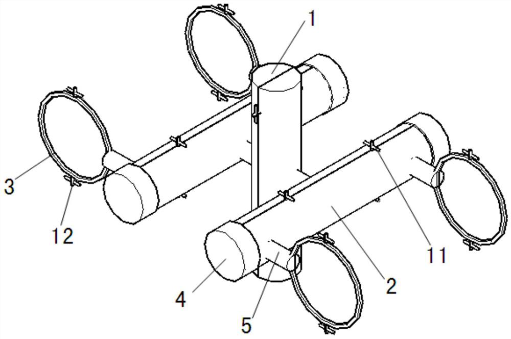 Double-cylinder floating breakwater auxiliary power generation device