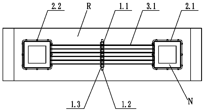 Shock-absorbing structure based on bridge cushion stone