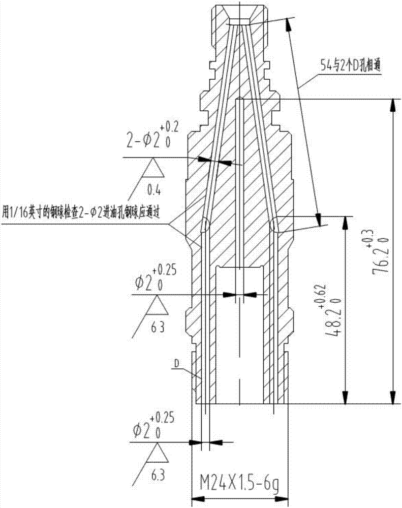 Burr removing device and method for cross deep oil hole with large ratio of length to diameter