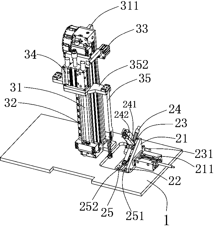 Material clamping mechanism of automatic charging device