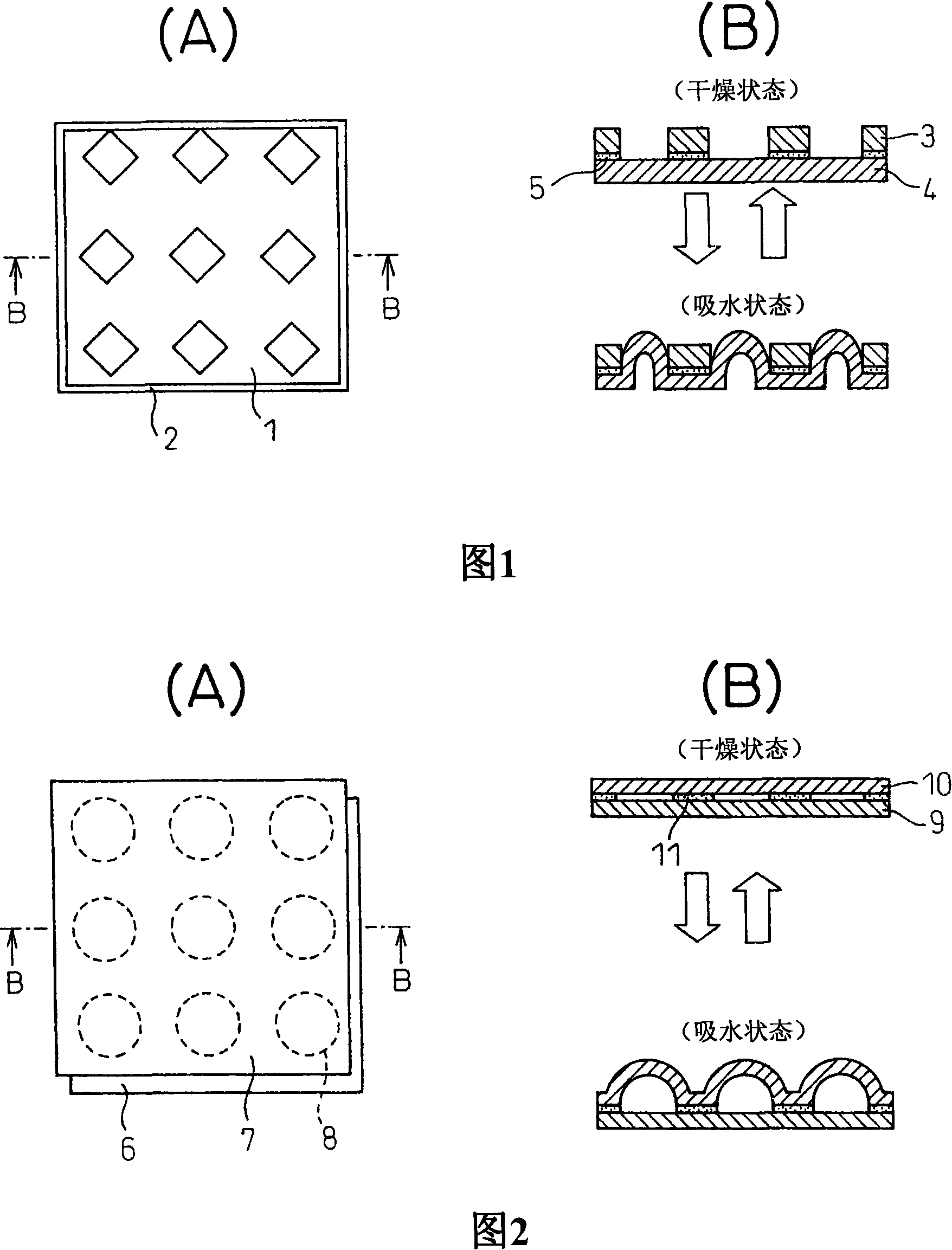 Multilayer structure varying in three-dimentional structure by absorbing water and textile product