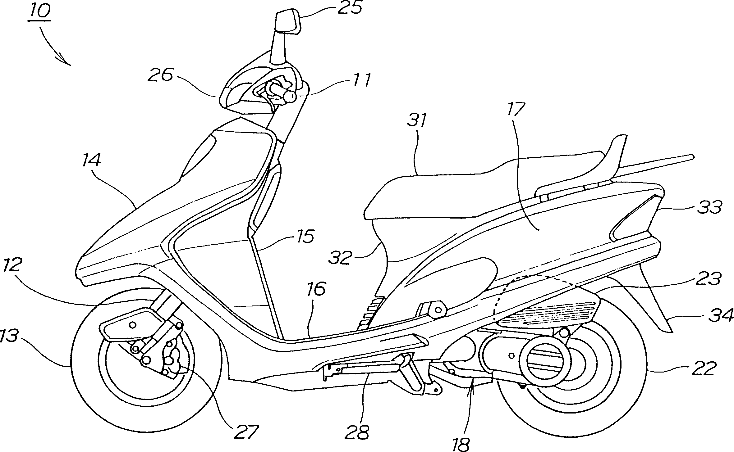 Air filter of mopeds