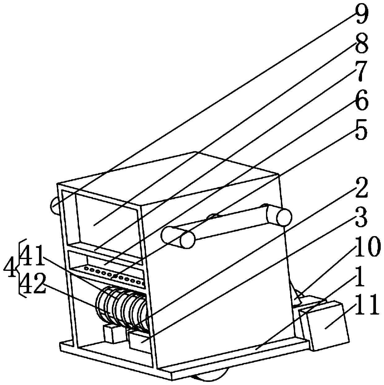 Heat cleaning equipment for adsorbing railway track metal substances through electromagnetic force