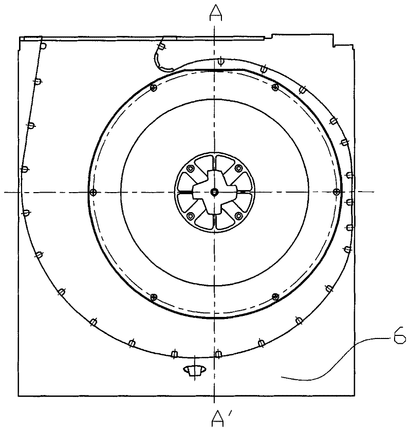 Static-suction-type range hood fan volute