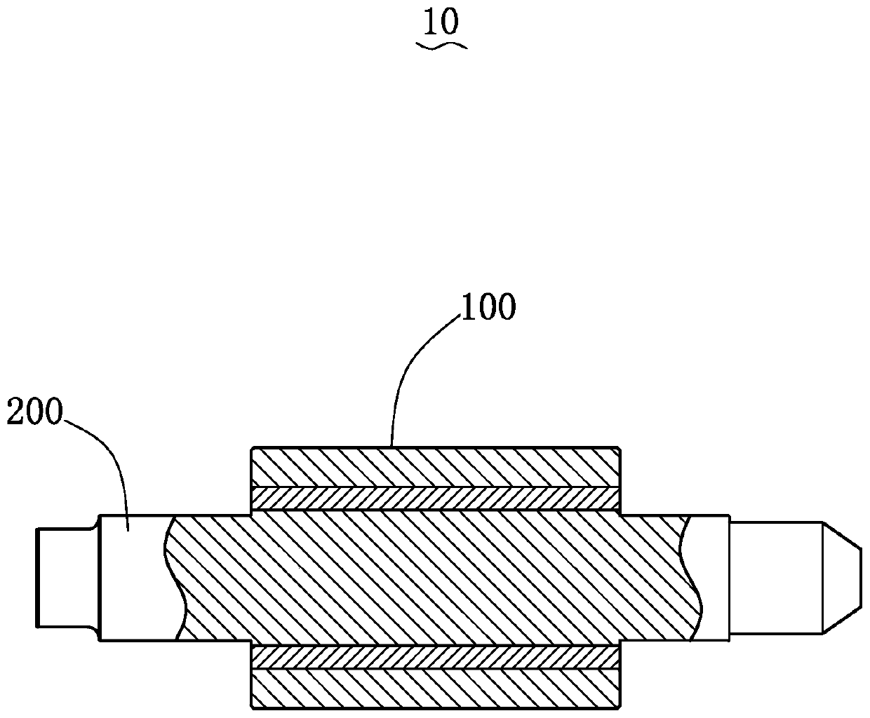 Bi-metal composite high-vanadium high-speed steel roller sleeve for hot rolling