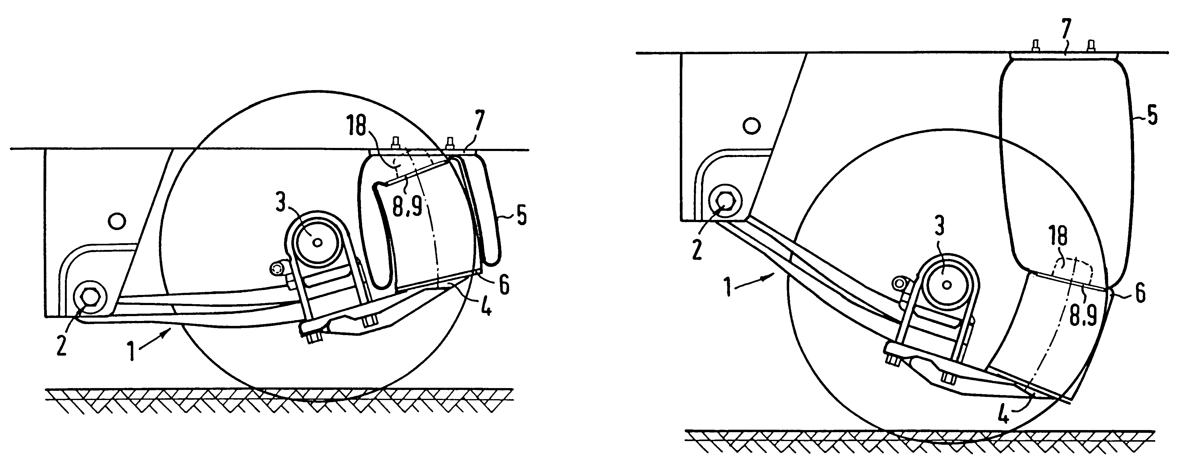 Vehicle axle suspension