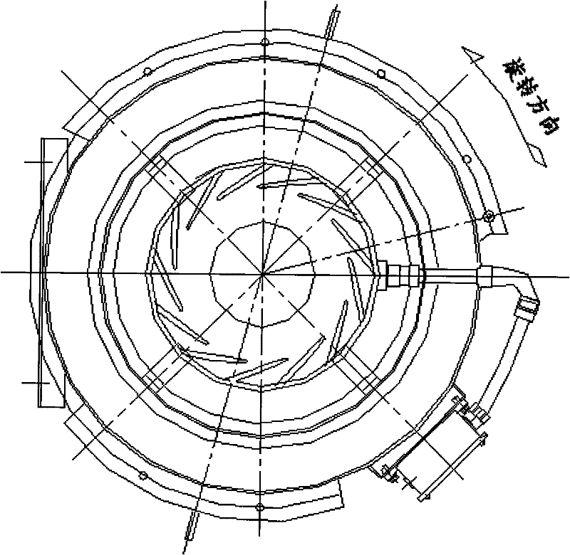 High total pressure large-flow wheel disk side beveling type back-ward impeller fan