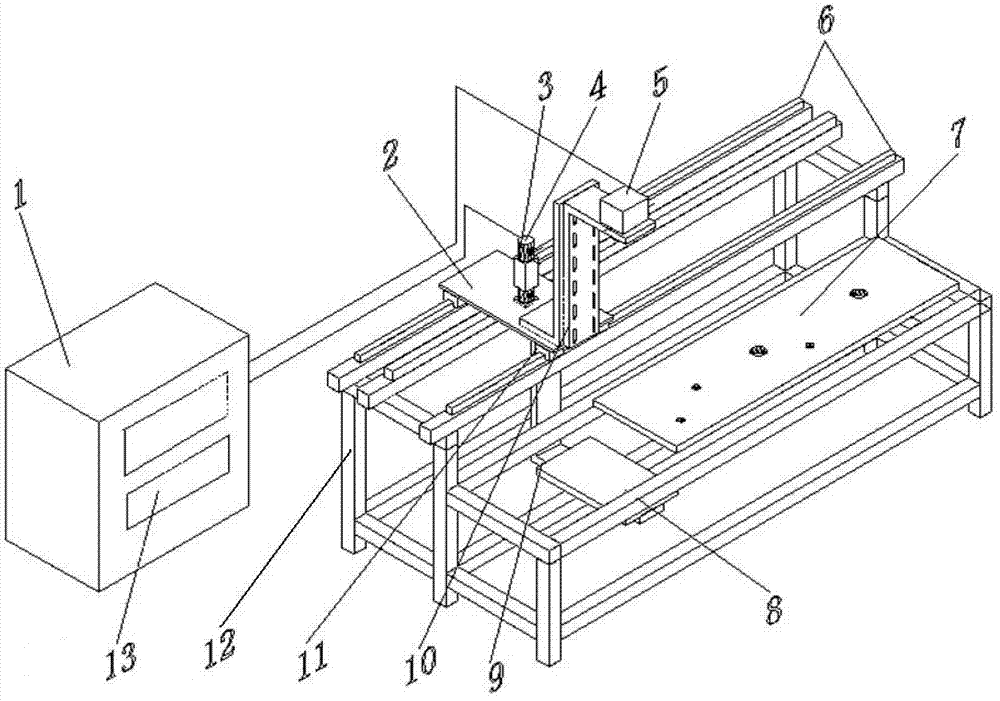 Automobile crossbeam assembly hole visual on-line measurement system and method thereof