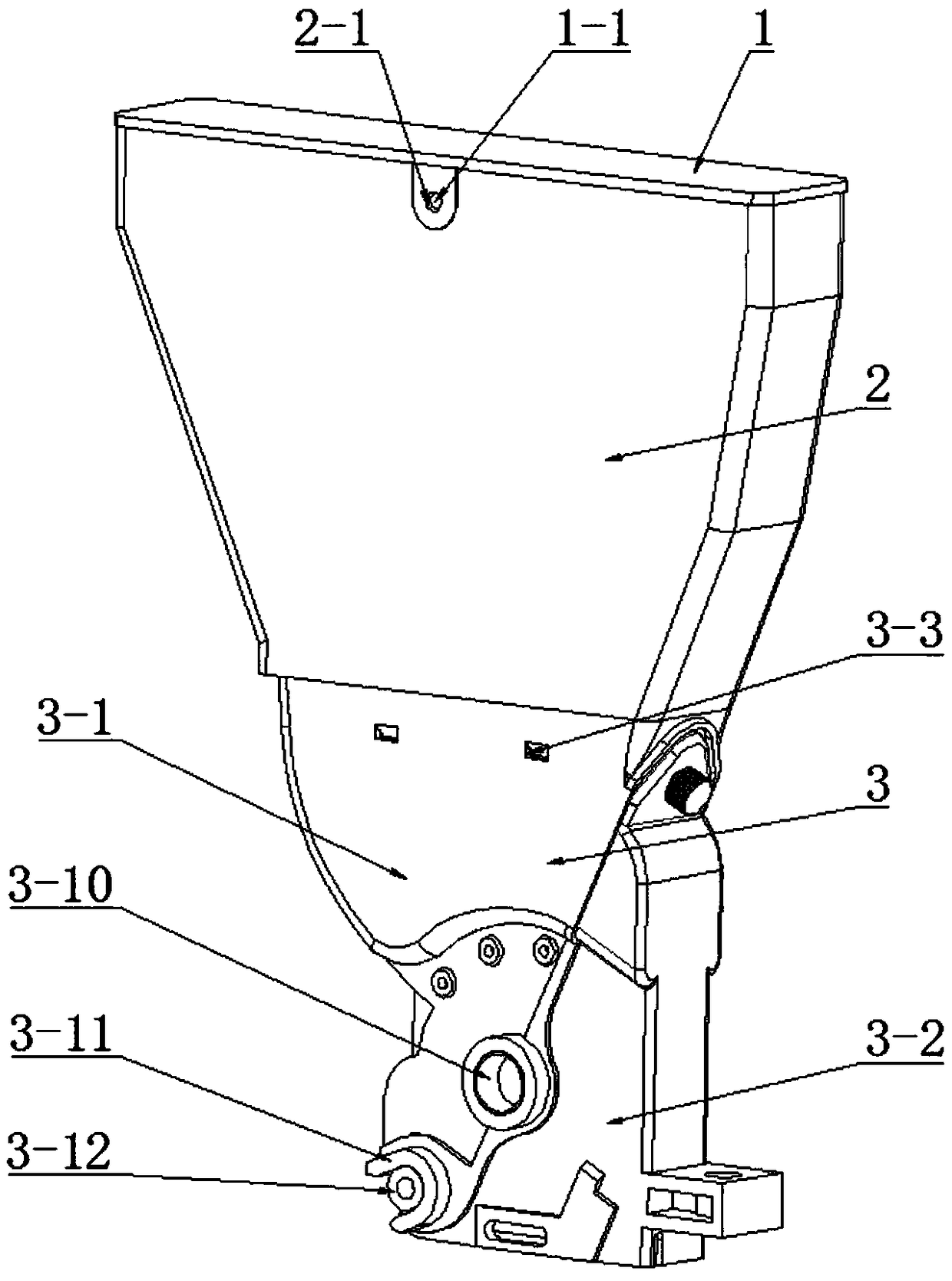 High-speed precise-sowing vegetable seed discharging device with combined structure cell wheel