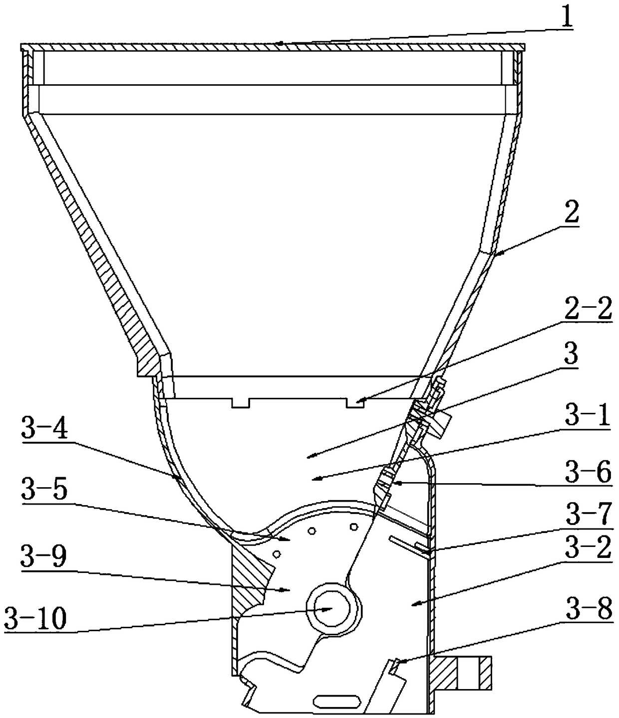 High-speed precise-sowing vegetable seed discharging device with combined structure cell wheel