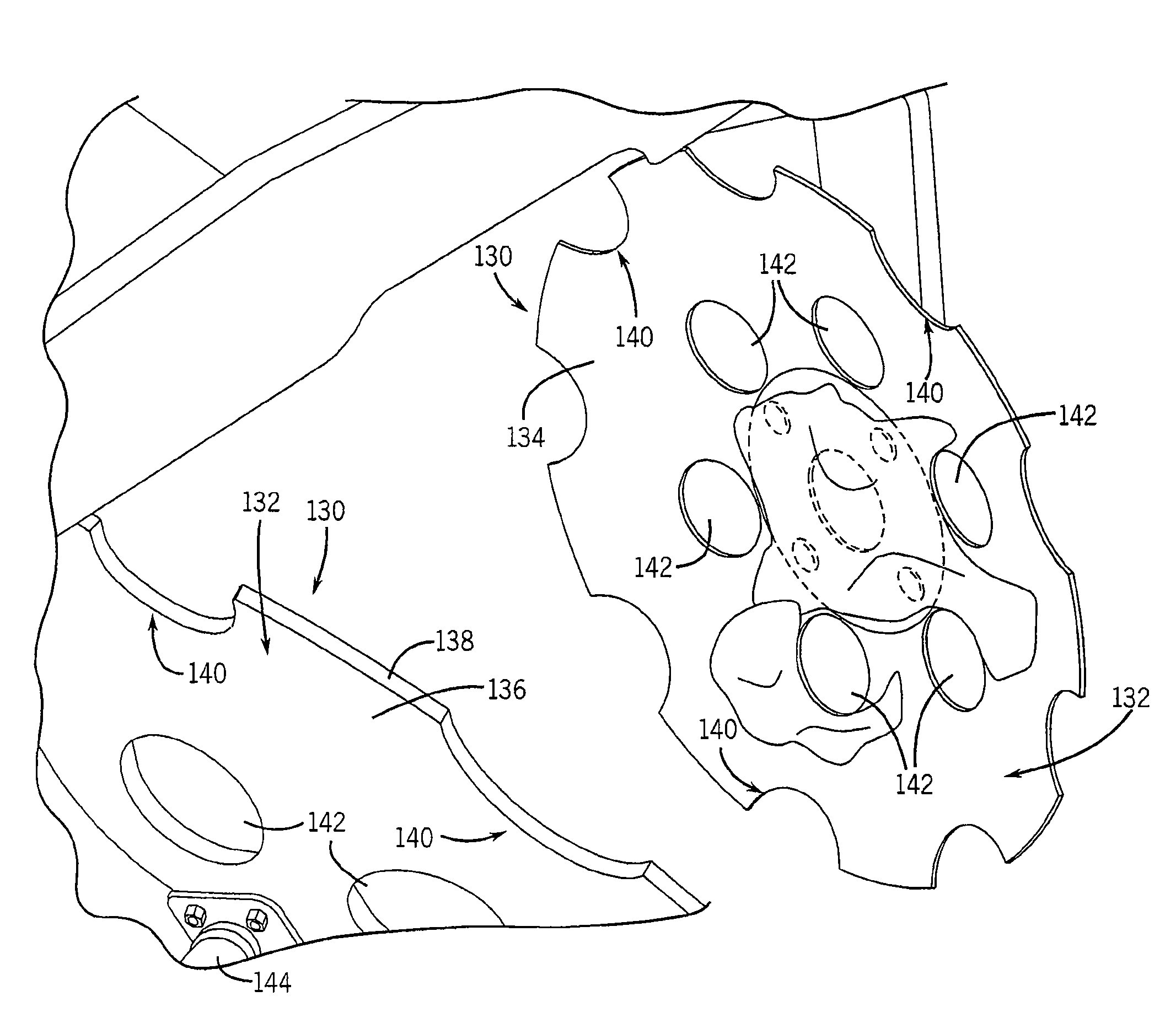 Strip-till no build-up berm builder blade for strip-till farm implement