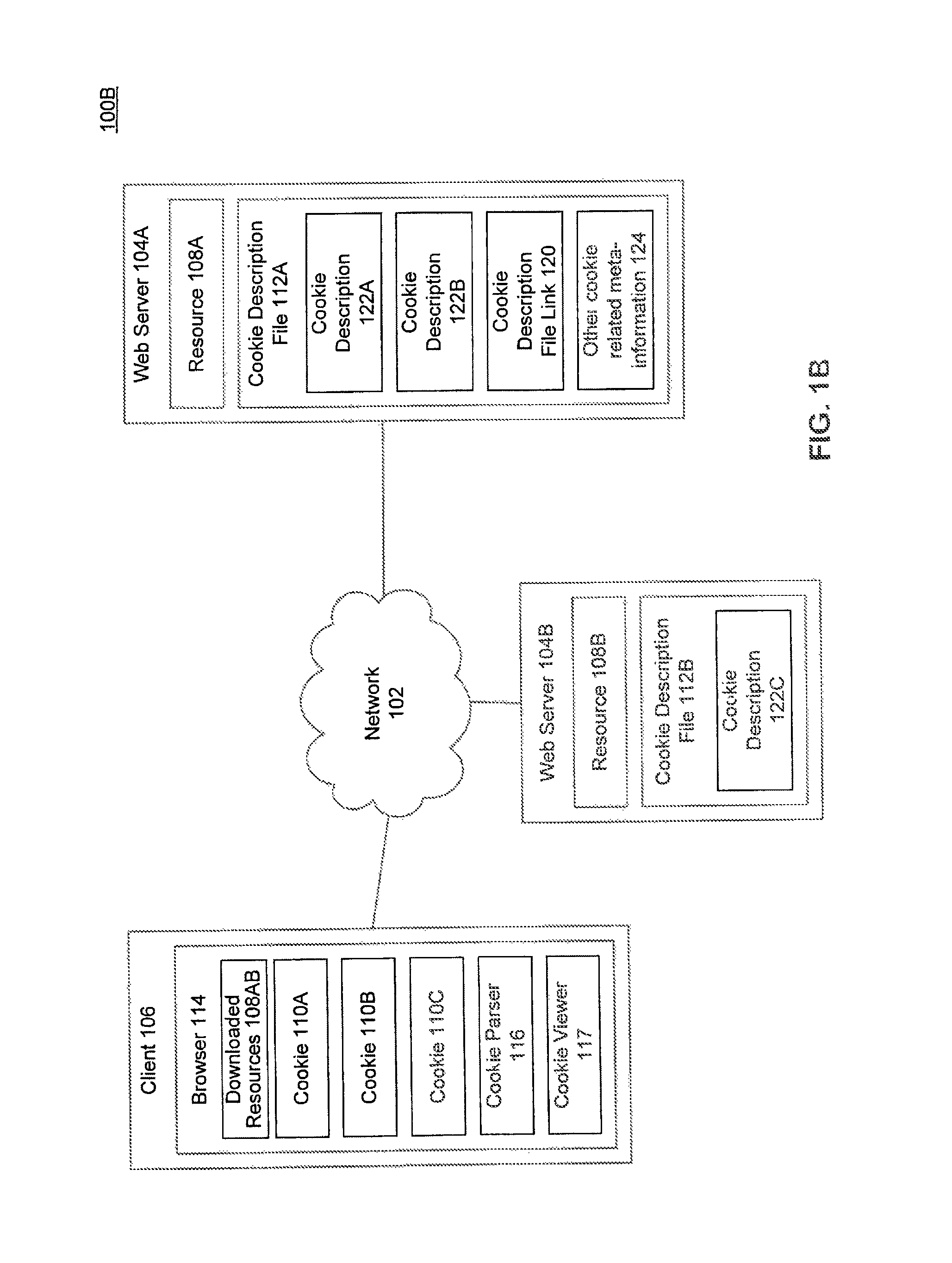 Providing standardized transparency for cookies and other website data using a server side description file