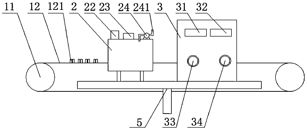 Continuous drying device used for automatic circuit board production line