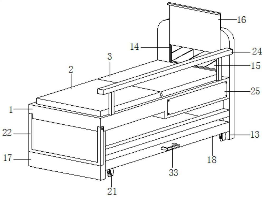 Rehabilitation medical bed for clinical medicine