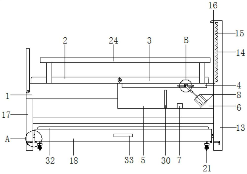 Rehabilitation medical bed for clinical medicine